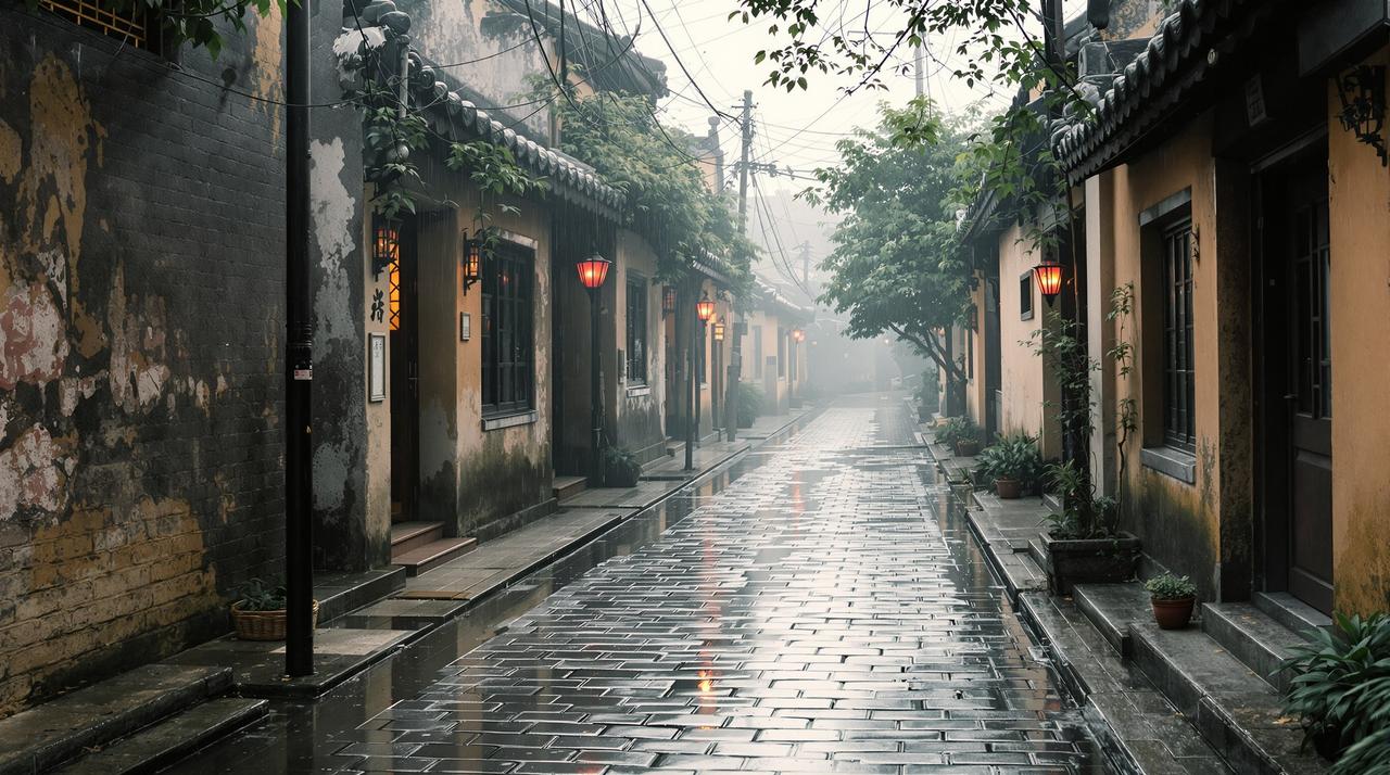 雨巷回声:徽州古村的青石板记忆